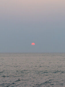 The rising sun in the east sea of Korea